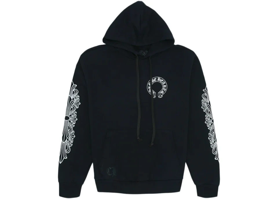 Black Chrome Hearts Hoodie Front Side Image