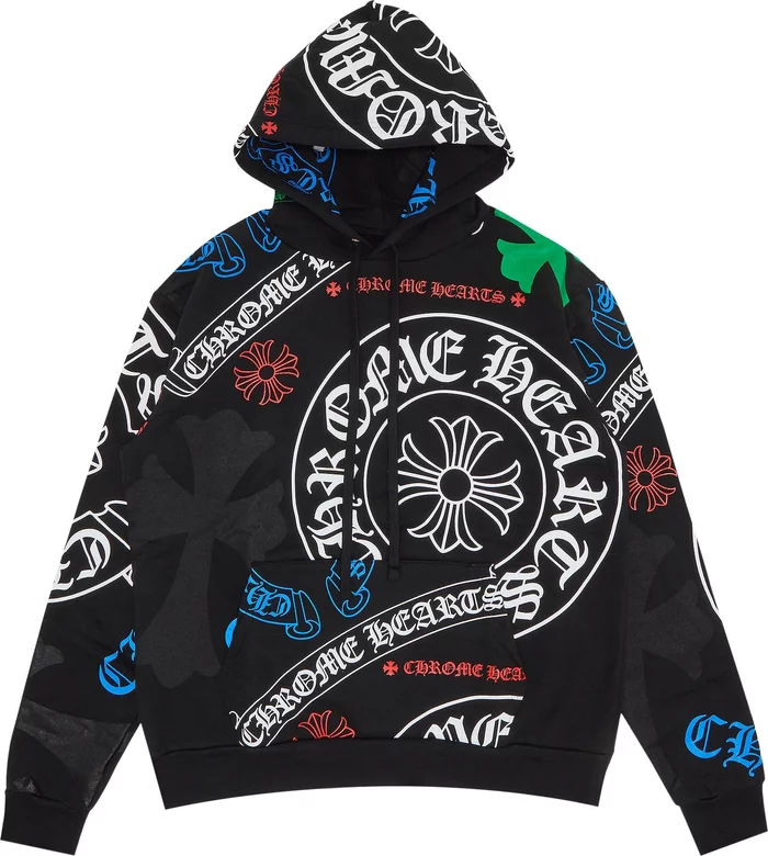 Chrome Hearts Stencil Hoodie Multicolor - front