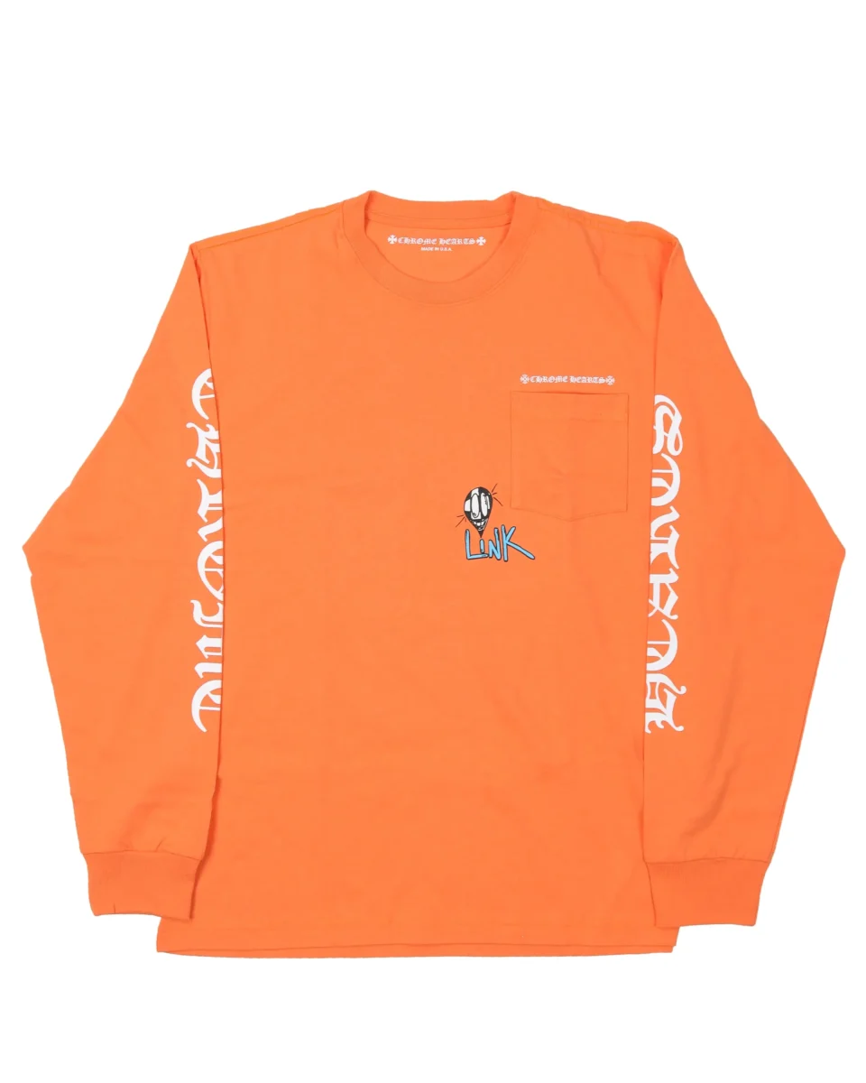 Orange Chrome Hearts Shirt - front (1)