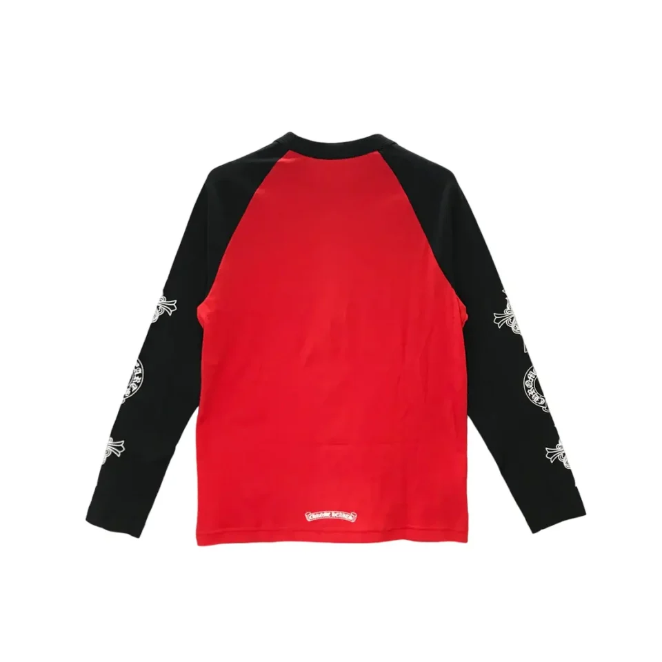 black and red chrome hearts shirt - back