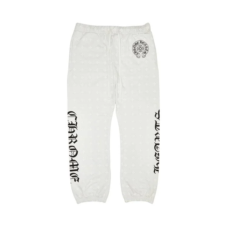 chrome hearts sweatpants white front side image