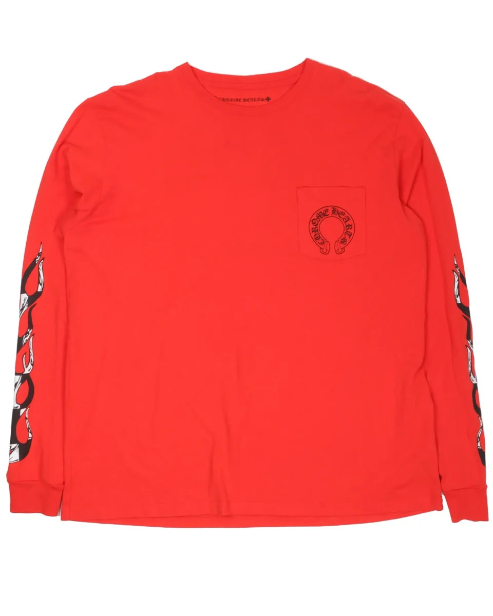 red chrome hearts shirt - front