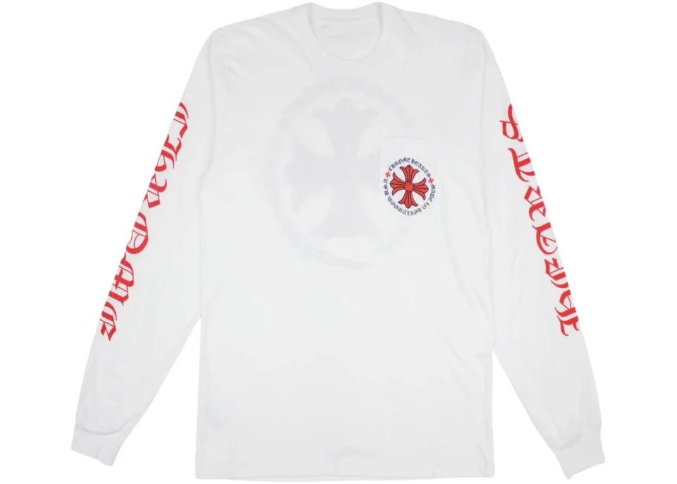 Red and White Chrome Hearts Shirt - front
