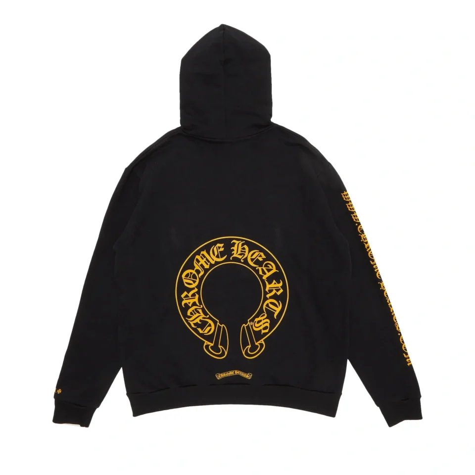 Chrome Hearts Online Exclusive Black and Yellow Hoodie - back