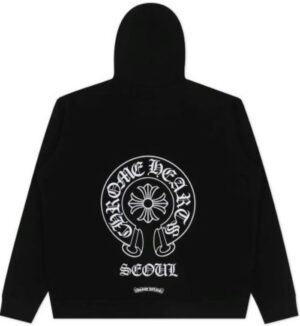 Chrome Hearts Seoul Exclusive Horseshoe Black Hoodie Back