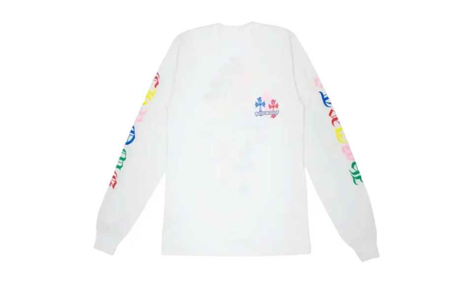 Chrome Hearts Multi Color Cross Cemetery White T-Shirt - front