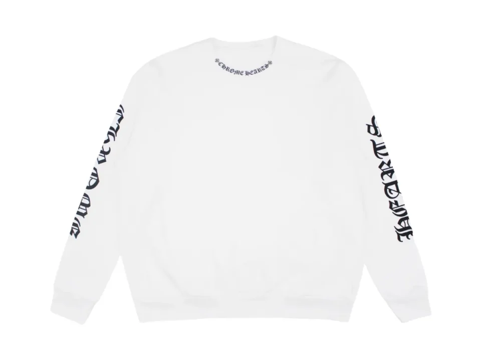 Chrome Hearts Neck Letters White Sweatshirt - front